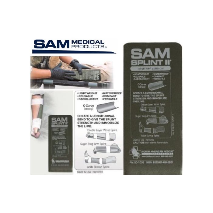 Produit Sam Medical - Sam Splint Attelle 23cm X 10.5 cm - Armée