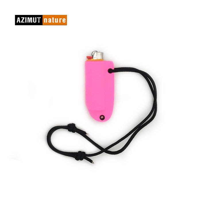 Produit Azimut Nature - Etui de cou Kydex avec briquet Bic GM - Rose