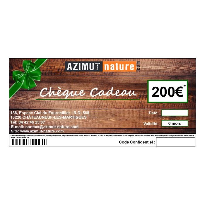 Produit Chèque Cadeau 200€