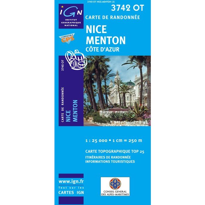 Produit Carte Top25 Nice - Menton