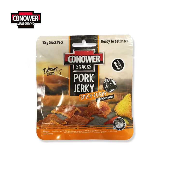 Produit Conower Snacks - Viande de Porc séchée au Curry épicé - 25 g