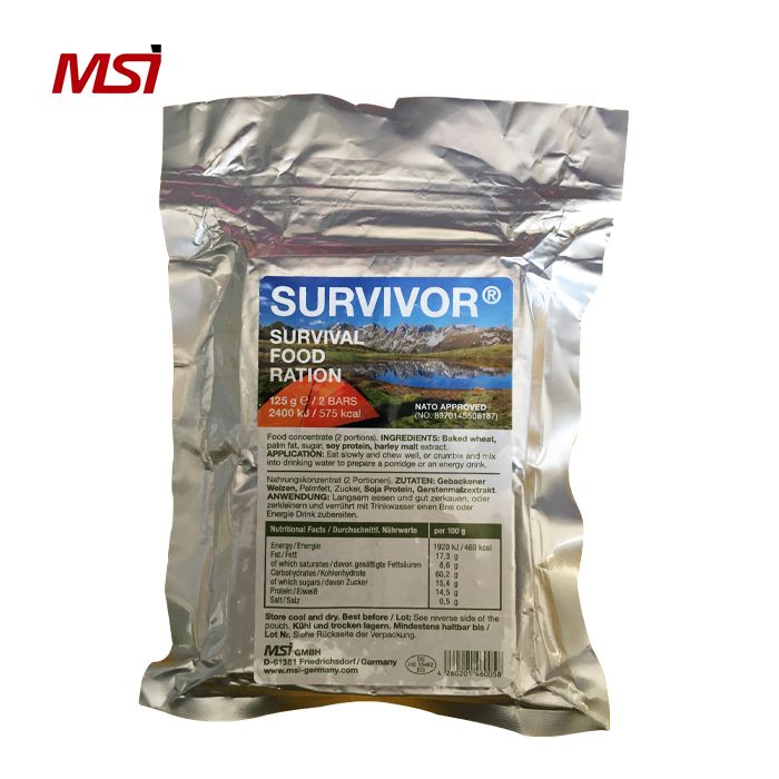 Produit MSI - Survivor Survival Food Ration 125gr / 575 kcal