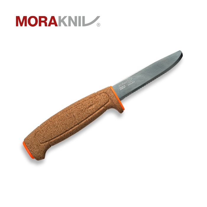 Produit Morakniv - Couteau Mora Floating Flottant Liege Serrated Orange Fluo