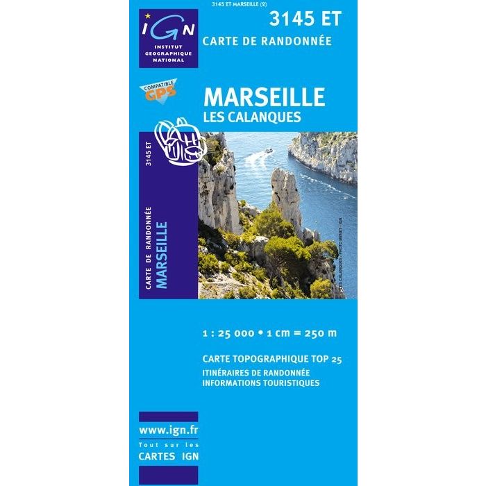 Produit Carte Ign Top25 Marseille les calanques