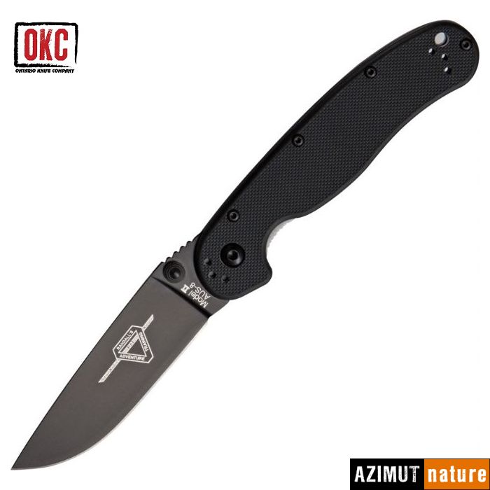 Produit Ontario - Couteau RAT II Folding Knife Black - Black