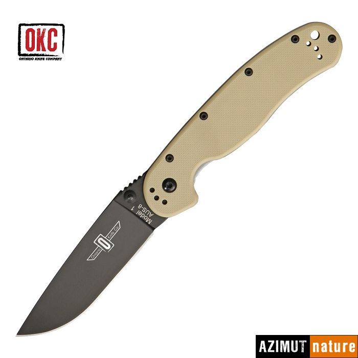 Produit Ontario - Couteau RAT 1 Folding Knife Black / Tan
