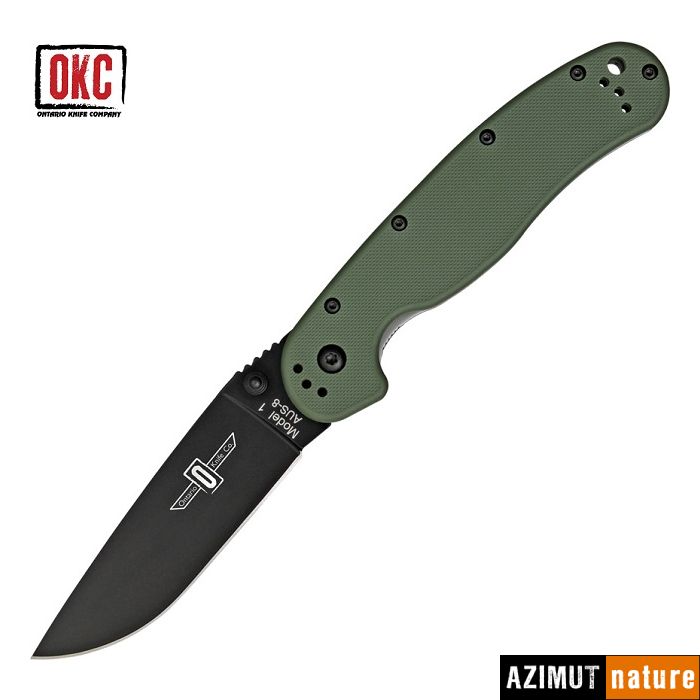 Produit Ontario - Couteau RAT 1 Folding Knife Black / Olive