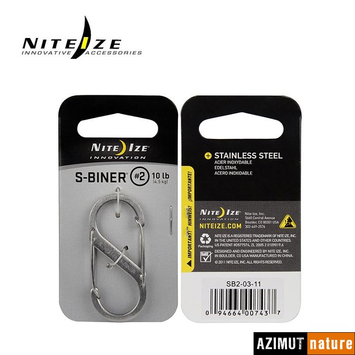 Produit Nite Ize - Mousqueton S-Biner Size 2 Inox