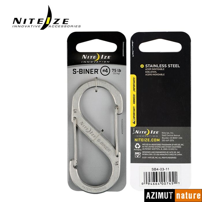 Nite Ize - Mousqueton S-Biner Size 4 Inox