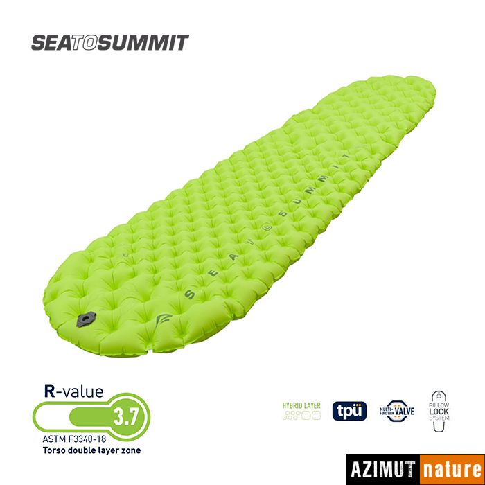 Produit Sea To Summit - Matelas Gonflable Confort Light Insulated Vert + Sac Pump