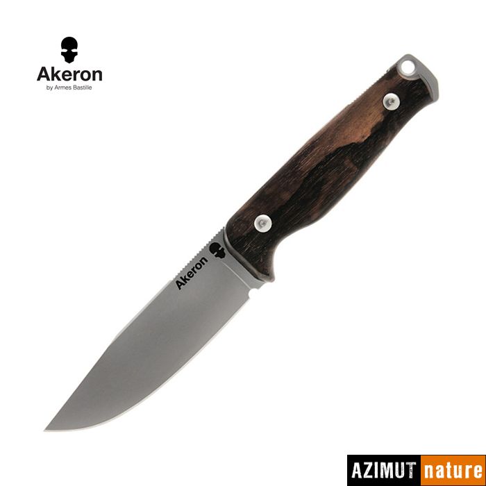 Produit Akeron - Couteau EKINOX V3 Ziricote + Etui Cuir Marron