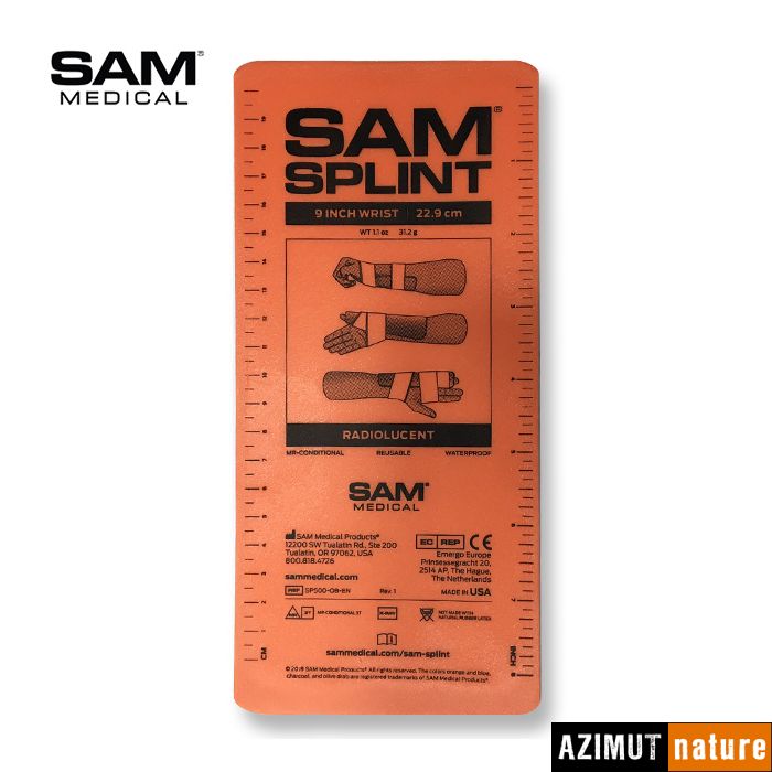 Produit Sam Medical - Sam Splint Attelle 23cm X 10.5 cm - Orange