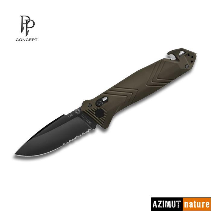Produit Philippe Perotti - Couteau CAC Serration PA6 FV Kaki