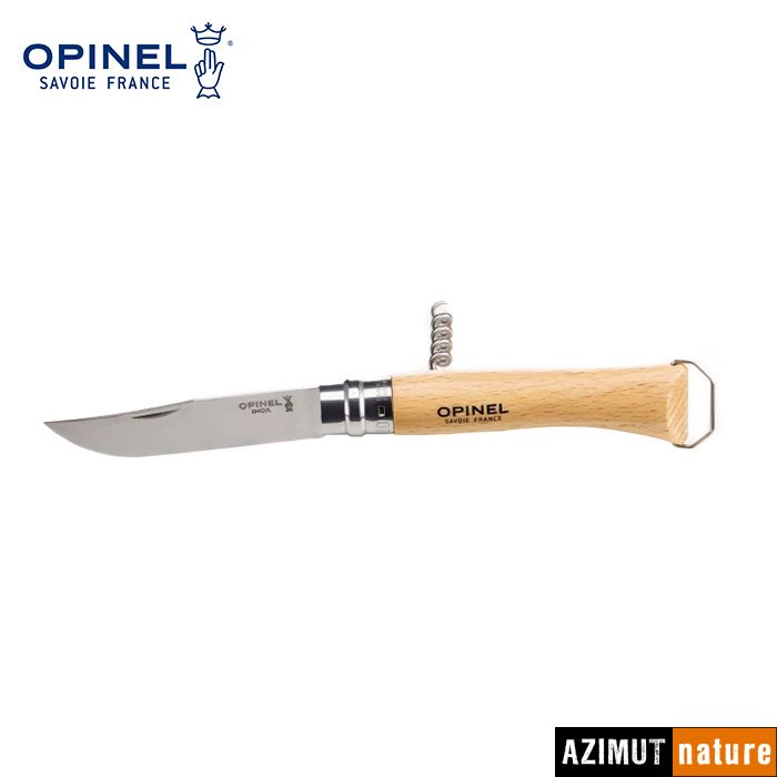Produit Opinel - Couteau Opinel N° 10 virole +Tire bouchon - décapsuleur
