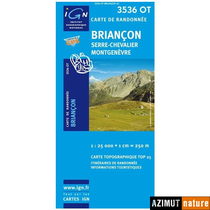 Produit Carte IGN top25 Briancon / Serre-Chevalier / Montgenevre