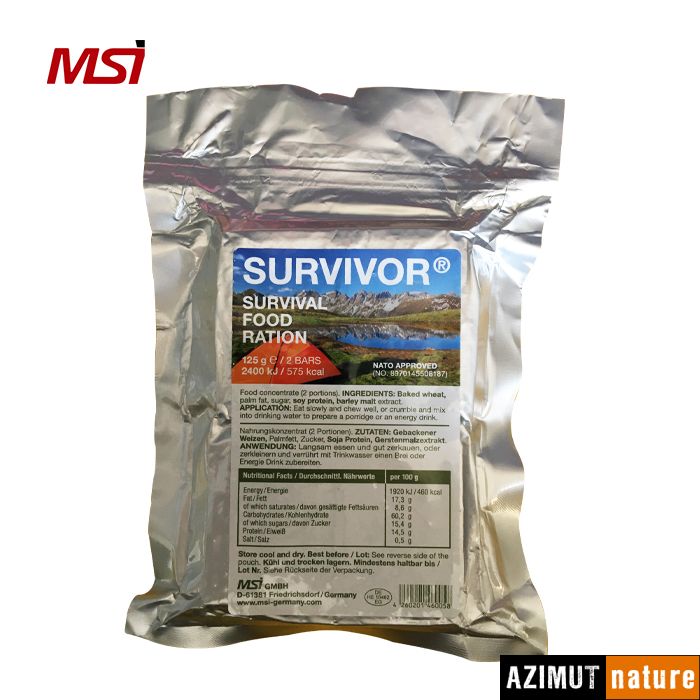 Produit MSI - Survivor Survival Food Ration 125gr / 575 kcal