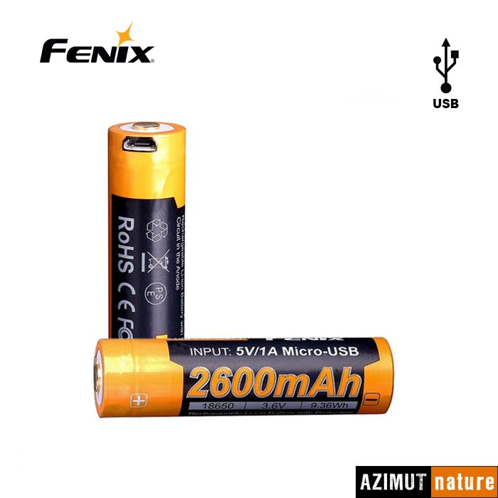 Produit Fenix - Accu Rechargeable 18650 ARB - L18 - 2600 mAh - USB