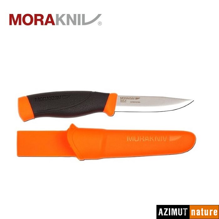 Produit Couteau Mora Compagnon Inox Orange Fluo