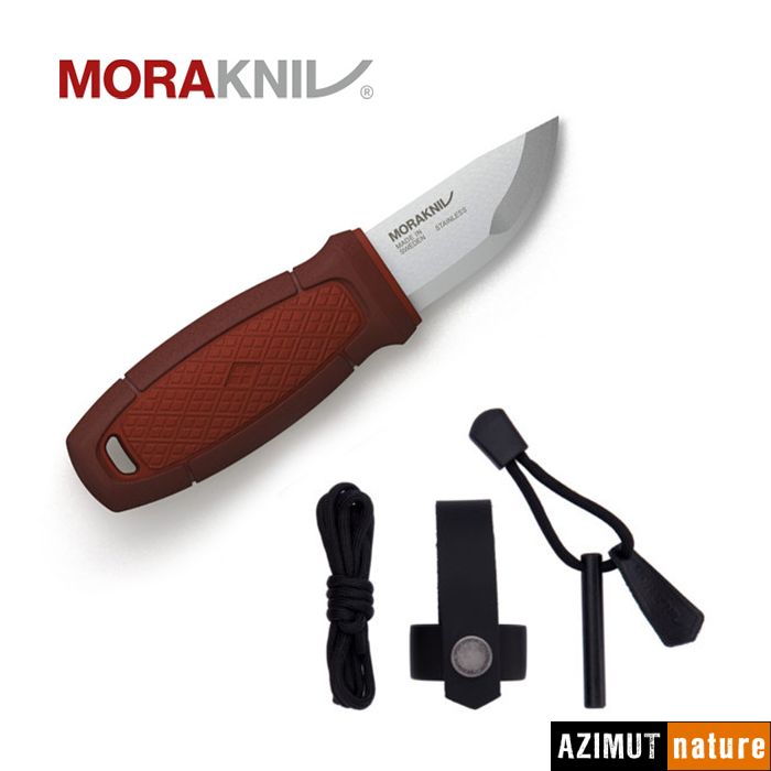 Produit Mora - Couteau Eldris Neck + Fire Steel Rouge