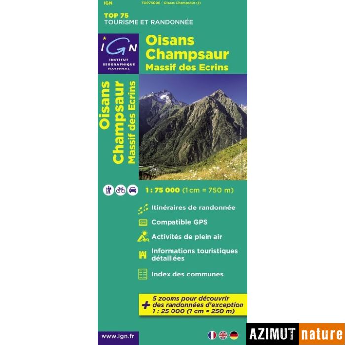 Produit Carte IGN Top75 Oisan - Champsaur - Massf des Ecrins